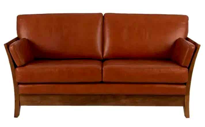 2.5 seat chess sofa lounge brown leather - custom made sofa