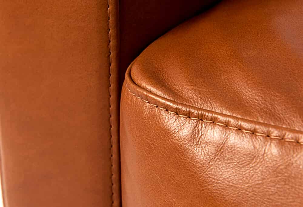 Leather lounge adelaide - Newport Aston - stitching detail