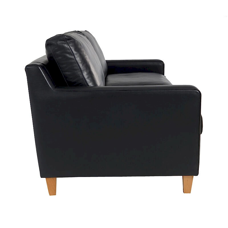 Newport 2 seater leather lounge adelaide - armrest detail