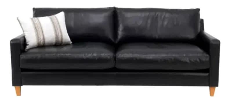 Newport 2 seater leather lounge adelaide - solid timber furniture adelaide