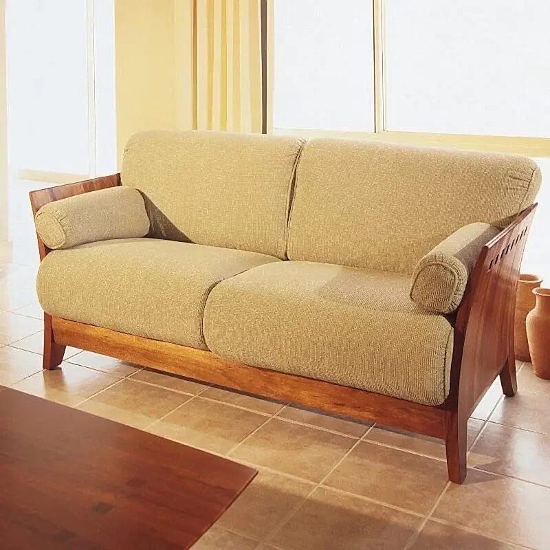 Chess Timber fabric 2 seater sofa adelaide